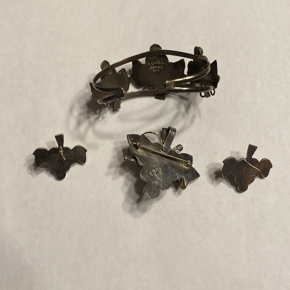 Sterling Grape Set bracelet earrings pendant - Picture 5 of 16